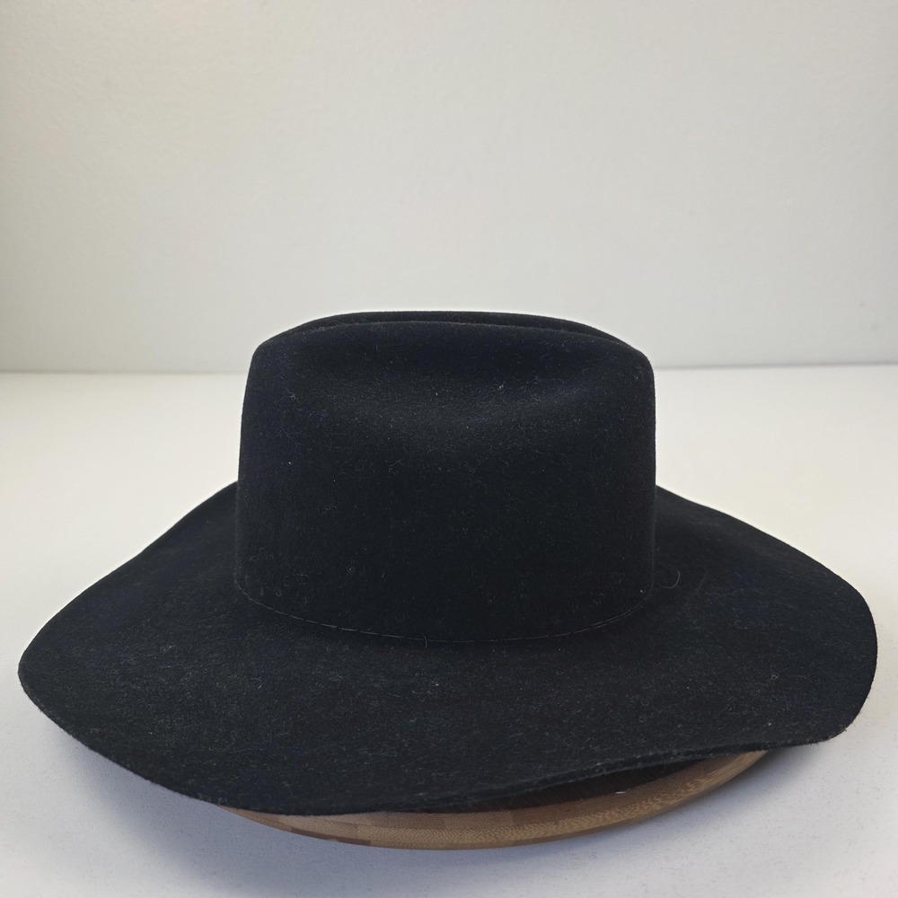 Charlie 1 Horse Cowboy Fitted Mens 7 1/4 Black Wool Cattleman 65 Wide Western